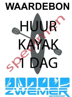 Waardebon huur Kayak dag